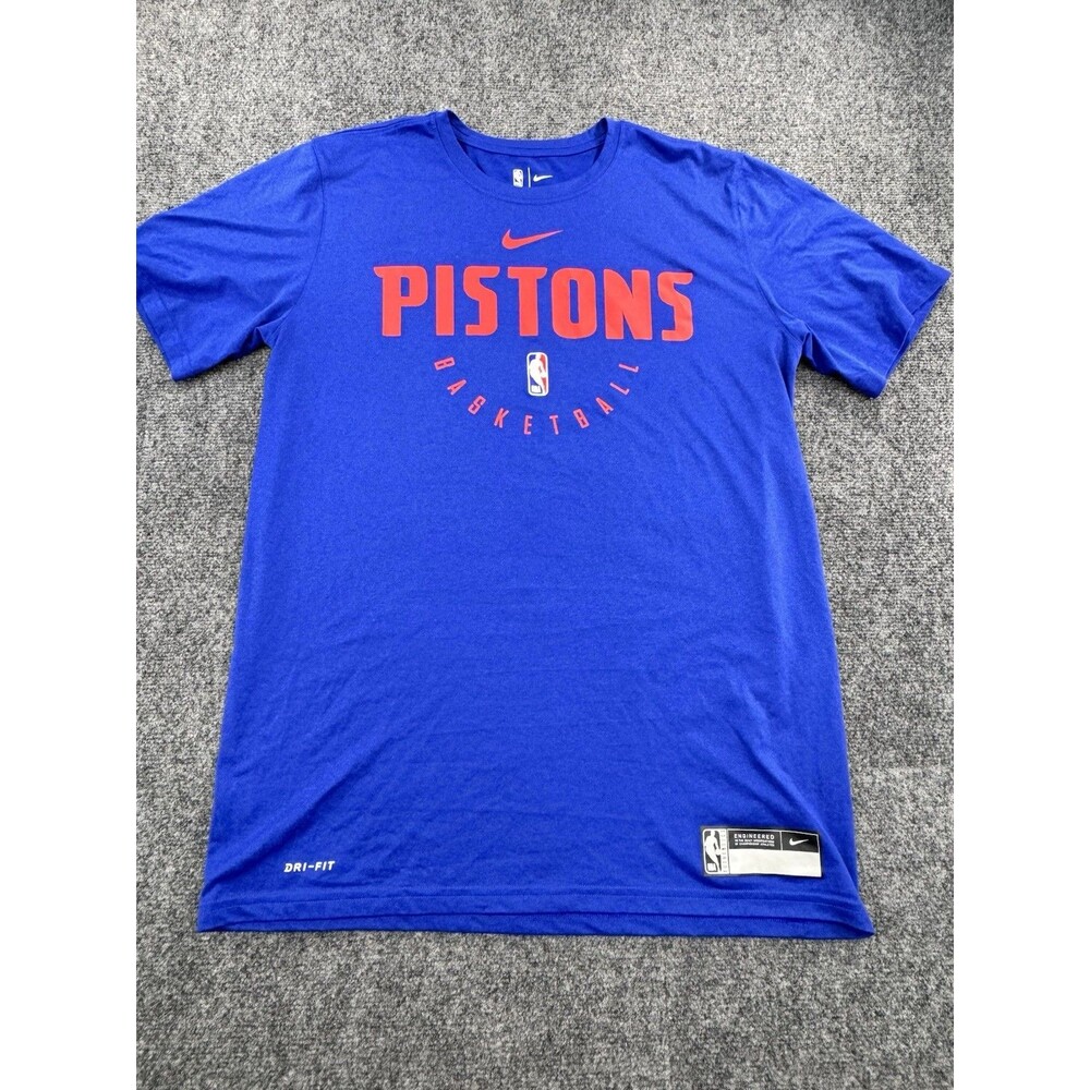 Nike Ben Wallace Detroit Pistons T Shirt Mens Large Blue NBA